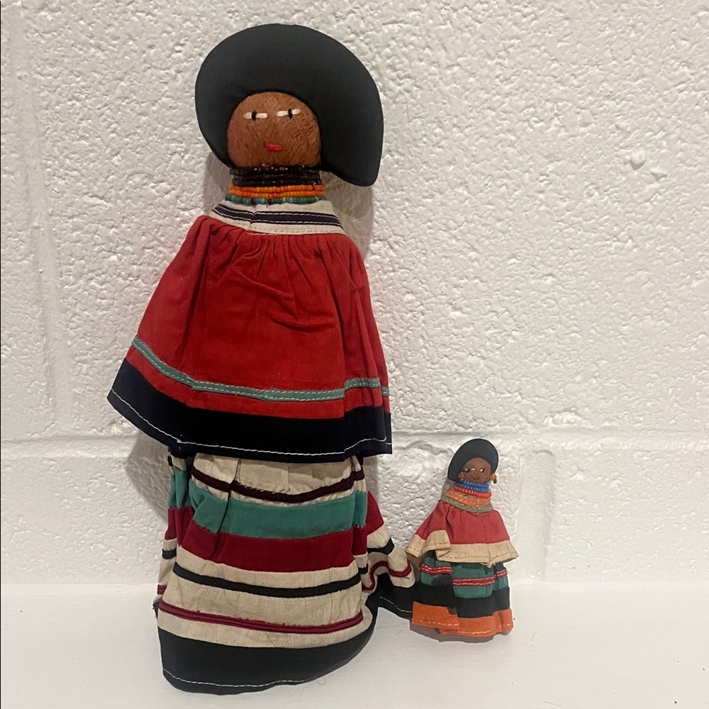 Seminole Dolla Colorful Handmade Dolls with Red and Black Accents